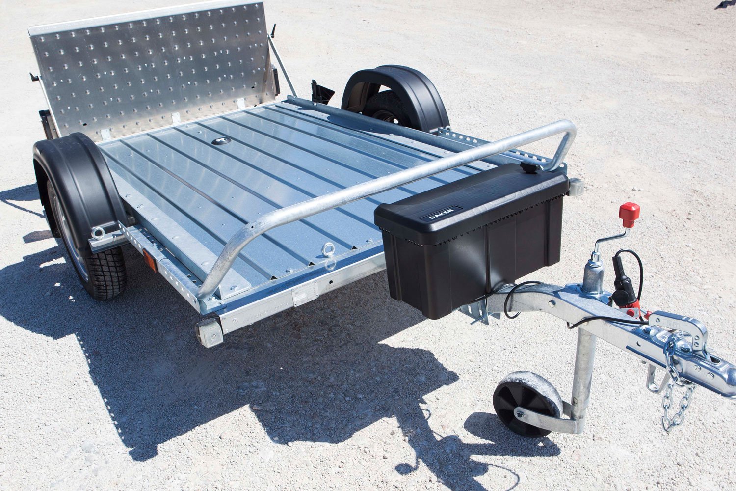 Daken Blackit - cassetta porta attrezzi su carrellino con chiusura a cassapanca, una maniglia