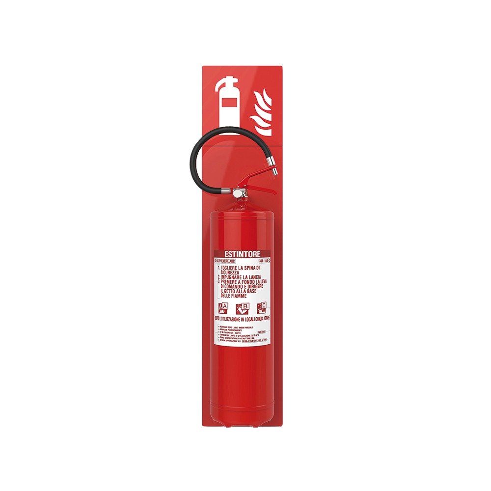 85220 | Plate porta estintore rosso