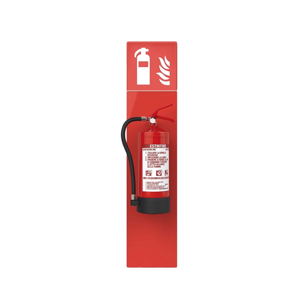 85221 | Plate porta estintore rosso
