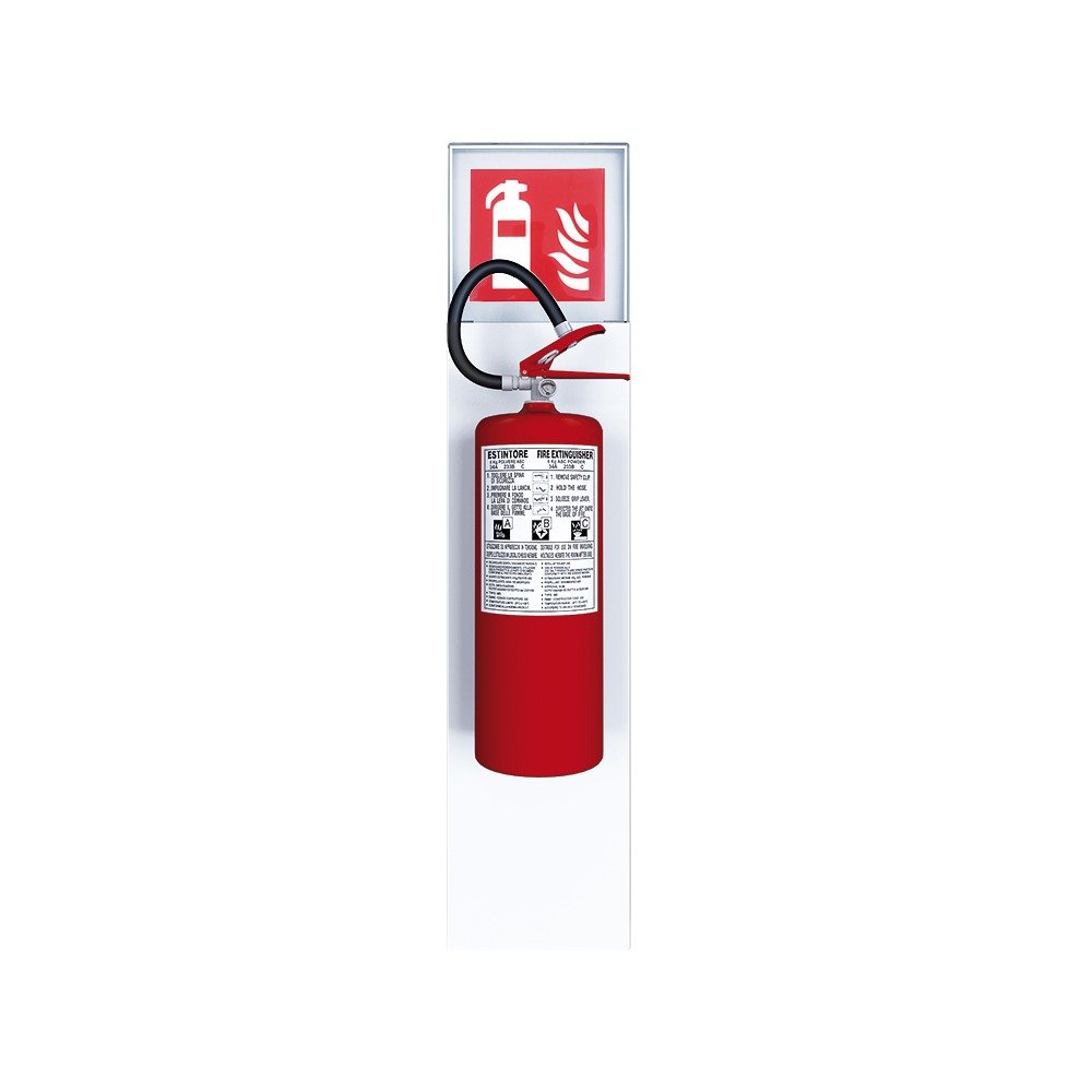 85225 | Plate porta estintore bianco