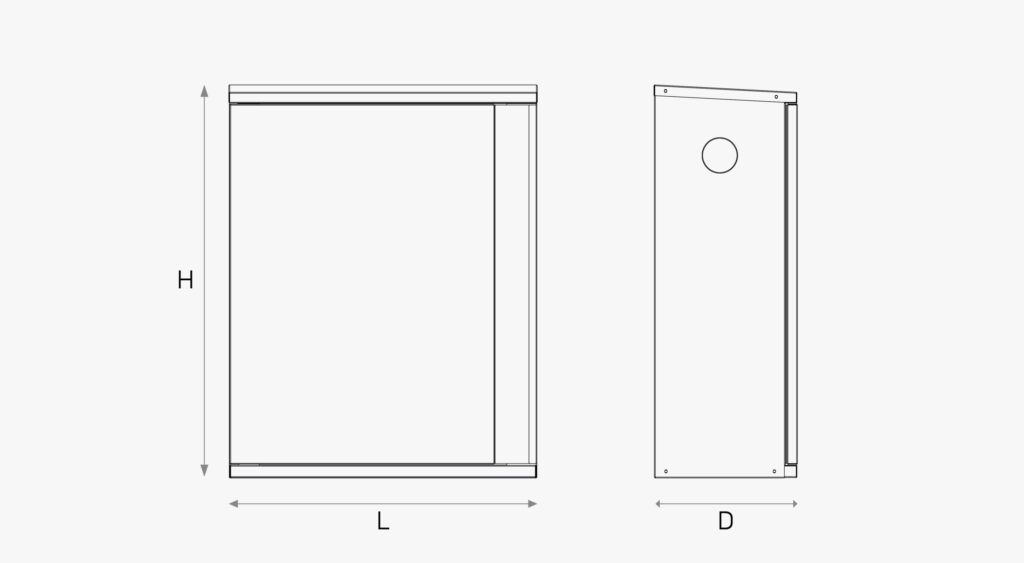 Cloè cieco | disegno tecnico