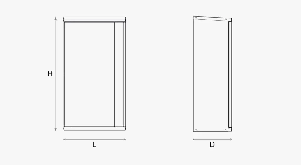 Cloè porta estintore cieco | disegno tecnico