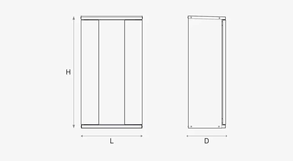 Miro porta estintore cieco piccolo | disegno tecnico