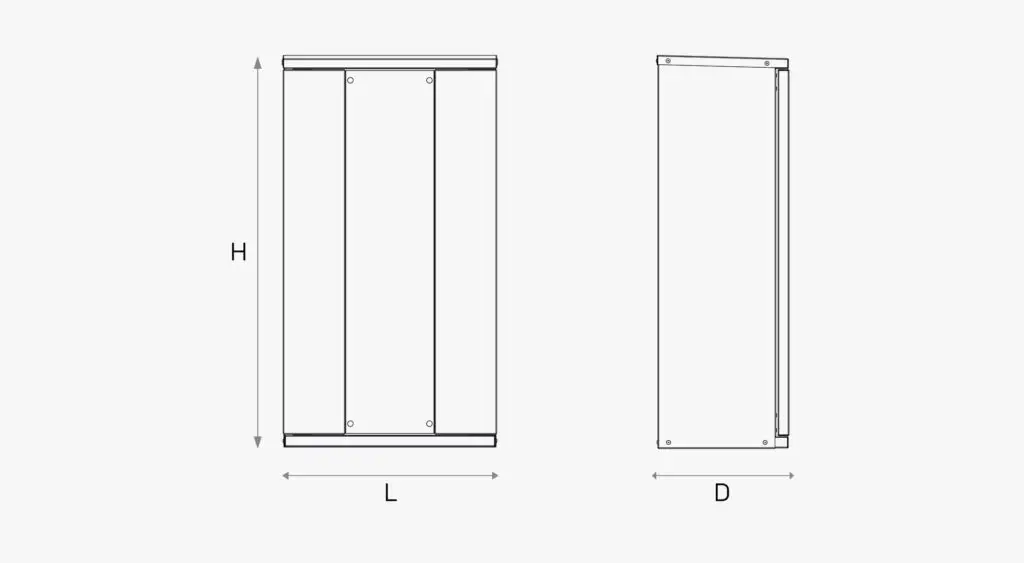 Miro porta estintore finestrato piccolo | disegno tecnico